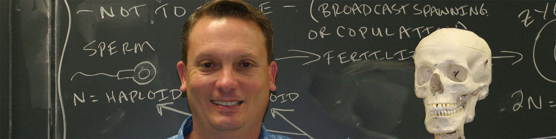 Professor Blake Barron and friend